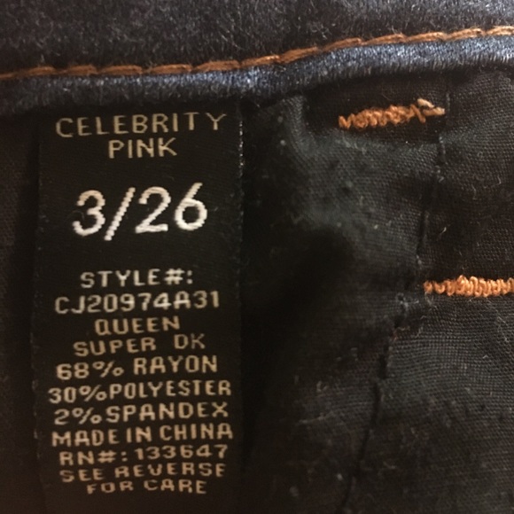 Celebrity Pink Dark Wash Skinny Jeggings - Picture 4 of 4